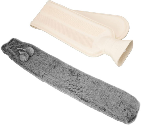 Termofor gumowy podłużny 72x12cm pluszowy ogrzewacz na wodę 2l Termofor gumowy podłużny 72x12cm pluszowy ogrzewacz na wodę 2l