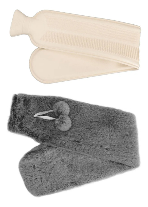 Termofor gumowy podłużny 72x12cm pluszowy ogrzewacz na wodę 2l Termofor gumowy podłużny 72x12cm pluszowy ogrzewacz na wodę 2l