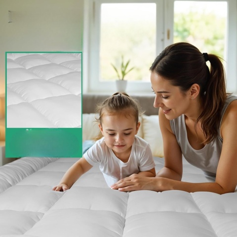 Toper materac nawierzchniowy nakladka na łóżko MightySoft 190x137x10 cm Toper materac nawierzchniowy nakladka na łóżko MightySoft 190x137x10 cm
