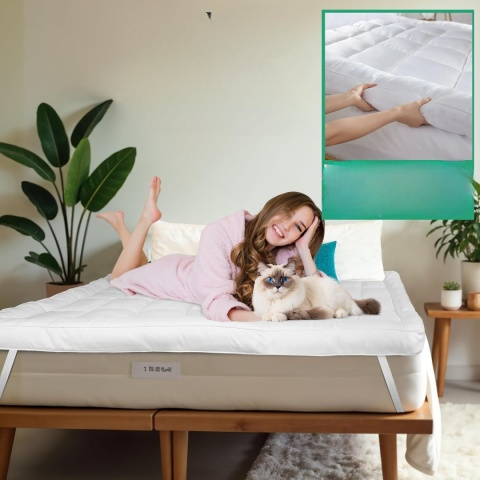 Toper materac nawierzchniowy nakladka na łóżko MightySoft 190x137x10 cm Toper materac nawierzchniowy nakladka na łóżko MightySoft 190x137x10 cm