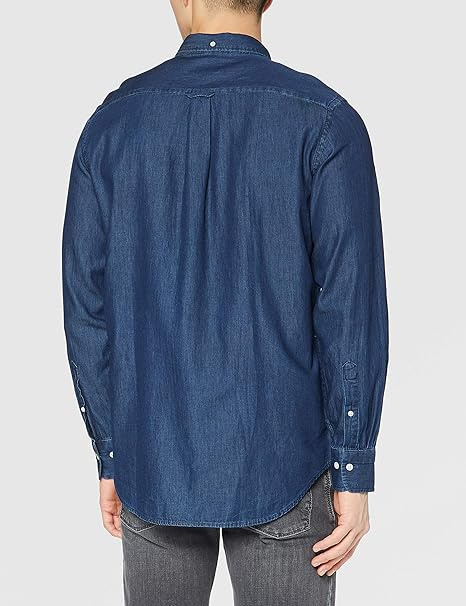 Koszula męska GANT Reg Indigo Bd Casual na co dzień Bawełna 100% Koszula męska GANT Reg Indigo Bd Casual na co dzień Bawełna 100%