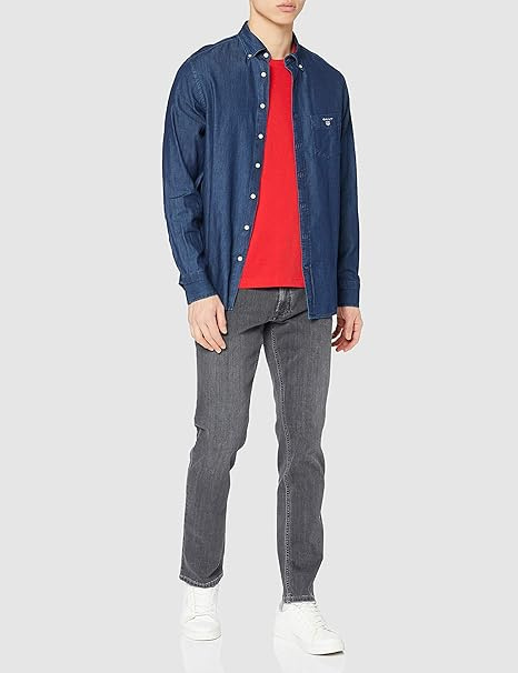 Koszula męska GANT Reg Indigo Bd Casual na co dzień Bawełna 100% Koszula męska GANT Reg Indigo Bd Casual na co dzień Bawełna 100%