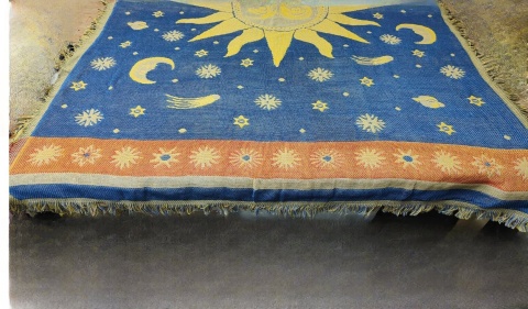 Piękny koc narzuta bieżnik bawełniany tkany koc z frędzlami boho 190x130 Piękny koc narzuta bieżnik bawełniany tkany koc z frędzlami boho 190x130