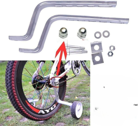 Kółka podporowe boczne do roweru 12-20 z LED uniwersalne świecące Kółka podporowe boczne do roweru 12-20 z LED uniwersalne świecące