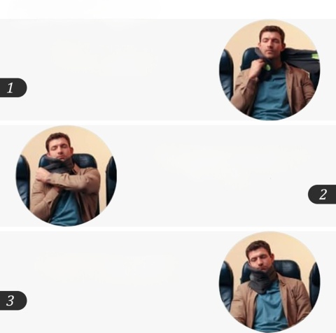 Poduszka Podróżna Szara Ergonomiczna Do Samolotu I Samochodu Poduszka Podróżna Szara Ergonomiczna Do Samolotu I Samochodu