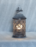 lampa latarnia latarenka z żarówką diody led lampion METALOWA OZDOBA STOŁOWA OGRODOWA lampa latarnia latarenka z żarówką diody led lampion METALOWA OZDOBA STOŁOWA OGRODOWA