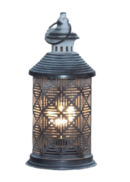 lampa latarnia latarenka z żarówką diody led lampion METALOWA OZDOBA STOŁOWA OGRODOWA