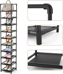 Esonstyle półka na buty 10 pięter stojak organizer obuwie 10 poziomów Esonstyle półka na buty 10 pięter stojak organizer obuwie 10 poziomów