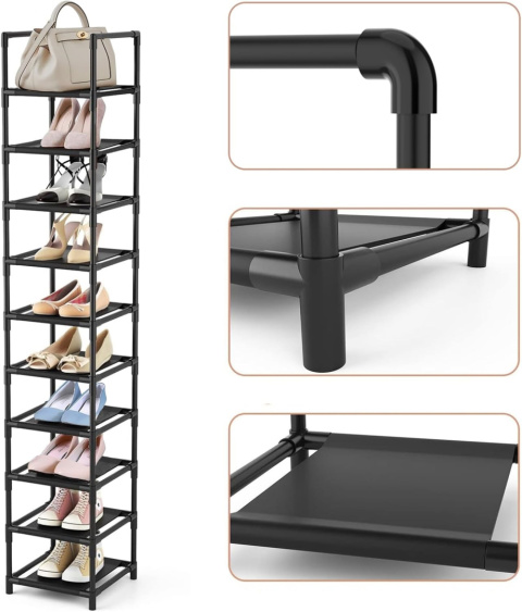 Esonstyle półka na buty 10 pięter stojak organizer obuwie 10 poziomów Esonstyle półka na buty 10 pięter stojak organizer obuwie 10 poziomów