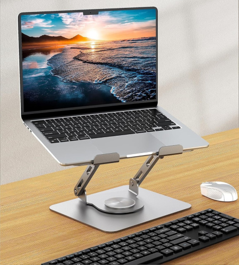 Stojak na laptopa z podstawą obrotową 360° podstawka podest uchwyt 10-15,6 cala Stojak na laptopa z podstawą obrotową 360° podstawka podest uchwyt 10-15,6 cala