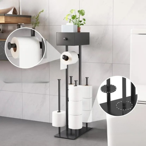 UCHWYT NA PAPIER TOALETOWY STOJAK ORGANIZER SZUFLADA UCHWYT NA PAPIER TOALETOWY STOJAK ORGANIZER SZUFLADA
