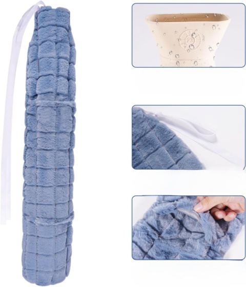 Termofor gumowy podłużny 75x12cm pluszowy ogrzewacz na wodę 2l Termofor gumowy podłużny 75x12cm pluszowy ogrzewacz na wodę 2l