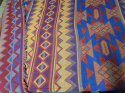 Piękny koc narzuta bieżnik bawełniany tkany koc z frędzlami boho 180x130