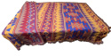Piękny koc narzuta bieżnik bawełniany tkany koc z frędzlami boho 180x130