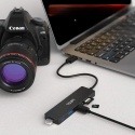 Hub USB 5w1 TSUPY Adapter USB 3.0 SD kolor czarny Hub USB 5w1 TSUPY Adapter USB 3.0 SD kolor czarny