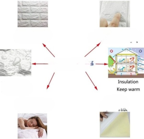 PANELE 3D ŚCIENNE SAMOPRZYLEPNE CEGŁA TAPETA PE 12szt 60x60cm PANELE 3D ŚCIENNE SAMOPRZYLEPNE CEGŁA TAPETA PE 12szt 60x60cm
