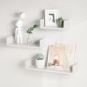 Półki wiszące ścienne 3 szt 30 45 60 cm Songmics Lws66W Drewno Biały Półki wiszące ścienne 3 szt 30 45 60 cm Songmics Lws66W Drewno Biały