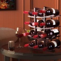 HOLDER ORGANIZER STOJAK NA WINO BUTELKI PÓŁKA REGAL LOFTdrewniany