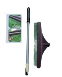 Szczotka grabie nylon uchwyt teleskopowy kij regulowany do trawy sierści Szczotka grabie nylon uchwyt teleskopowy kij regulowany do trawy sierści