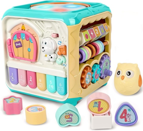 kostka edukacyjna gry kolory kształty muzyka dźwięki zabawka edukacyjna kostka edukacyjna gry kolory kształty muzyka dźwięki zabawka edukacyjna