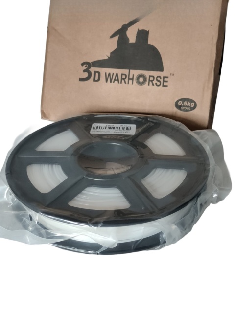 Filament TPU 1,75 mm elastyczny do drukarek 3D 0,5 KG BIAŁY Filament TPU 1,75 mm elastyczny do drukarek 3D 0,5 KG BIAŁY