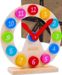 Jaques of London zegar edukacyjny drewniany wskazówki kolory liczby nauka Jaques of London zegar edukacyjny drewniany wskazówki kolory liczby nauka