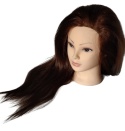 Główka fryzjerska głowa treningowa 60 cm włos naturalny uchwyt do czesania ćwiczeń Główka fryzjerska głowa treningowa 60 cm włos naturalny uchwyt do czesania ćwiczeń