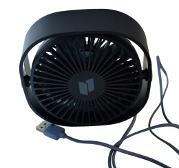 Termowentylator wiatrak biurkowy USB 360° 3 BIEGI WENTYLATOR PRZENOŚNY STOŁOWY