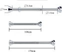 Drążek prysznicowy ze stali nierdzewnej rozporowy 100-170 cm do szafy Drążek prysznicowy ze stali nierdzewnej rozporowy 100-170 cm do szafy