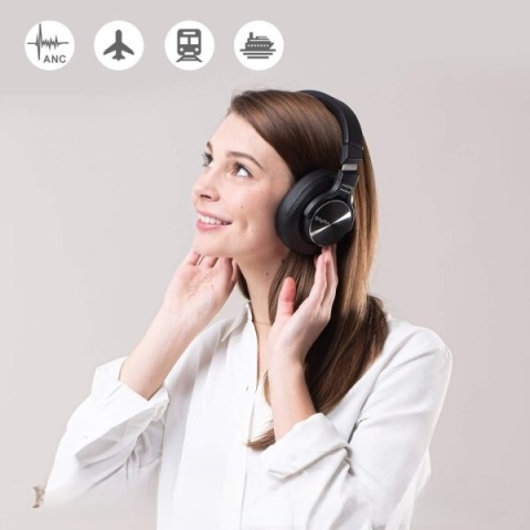 Słuchawki bezprzewodowe Bluetooth nauszne Srhythm NC75 PRO z mikrofonem Słuchawki bezprzewodowe Bluetooth nauszne Srhythm NC75 PRO z mikrofonem