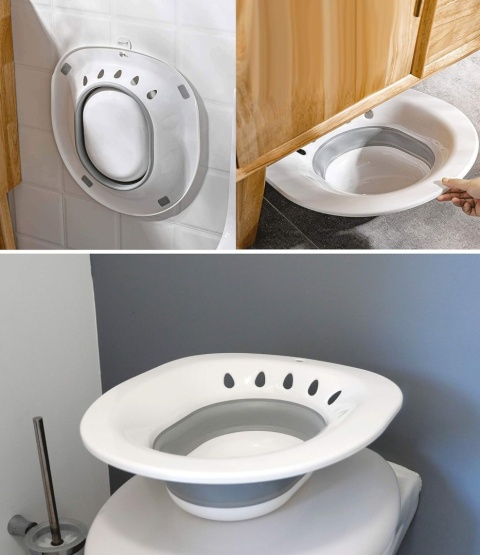 Wanna do sedesu miska do wc bidet sanitarny nakładka składana Wanna do sedesu miska do wc bidet sanitarny nakładka składana