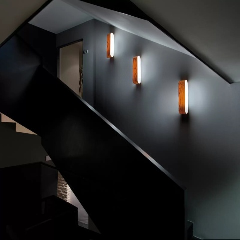 Drewniany kinkiet lampa nad obraz lustro schody ścienna ciepły biały LED Drewniany kinkiet lampa nad obraz lustro schody ścienna ciepły biały LED
