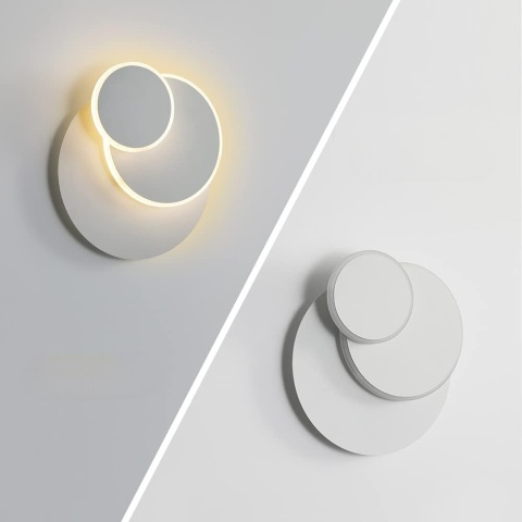 OBRACANA LAMPA SCIENNA LED BIAŁA NOWOCZESNA 350° DO SALONU OBRACANA LAMPA SCIENNA LED BIAŁA NOWOCZESNA 350° DO SALONU