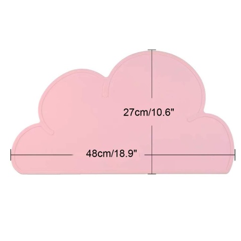 Podkładka pod jedzenie dla dzieci 4 szt chmurka pod talerze silikon 48x27 cm Podkładka pod jedzenie dla dzieci 4 szt chmurka pod talerze silikon 48x27 cm