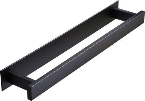 samoprzylepny bezinwazyjny wieszak uchwyt na ręczniki 40 cm stal nierdzewna czarny