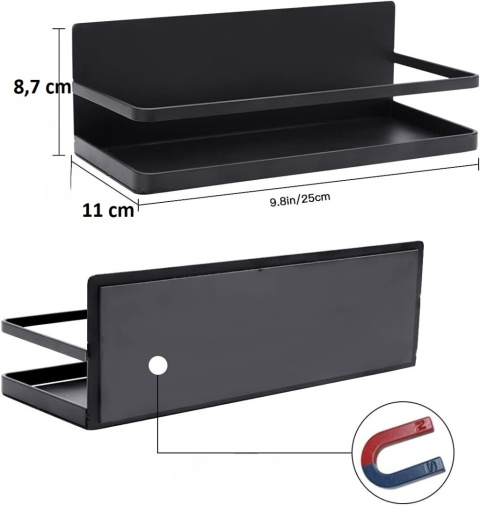 2x PÓŁKA NA PRZYPRAWY Magnetyczna organizer na lodówkę mocny magnes 2x PÓŁKA NA PRZYPRAWY Magnetyczna organizer na lodówkę mocny magnes