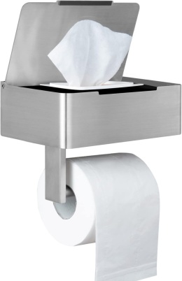 uchwyt wieszak na papier toaletowy półka pojemnik schowek do wc łazienki