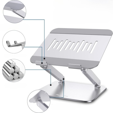 SKŁADANA REGULOWANA ALUMINIOWA PODSTAWKA UCHWYT STOJAK POD LAPTOP NA TABLET SKŁADANA REGULOWANA ALUMINIOWA PODSTAWKA UCHWYT STOJAK POD LAPTOP NA TABLET