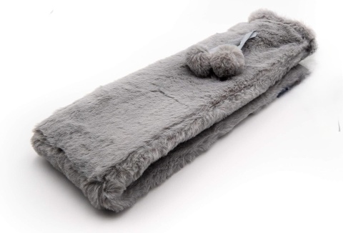 Termofor gumowy podłużny 72x12cm pluszowy ogrzewacz na wodę 2l