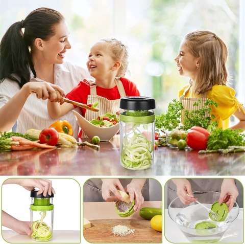 8 W 1 spiralizer tarka SPIRALNA KRAJALNICA DO WARZYW TEMPERÓWKA 8 OSTRZY 8 W 1 spiralizer tarka SPIRALNA KRAJALNICA DO WARZYW TEMPERÓWKA 8 OSTRZY