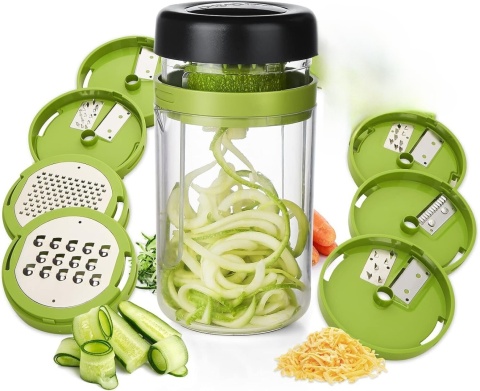 8 W 1 spiralizer tarka SPIRALNA KRAJALNICA DO WARZYW TEMPERÓWKA 8 OSTRZY 8 W 1 spiralizer tarka SPIRALNA KRAJALNICA DO WARZYW TEMPERÓWKA 8 OSTRZY