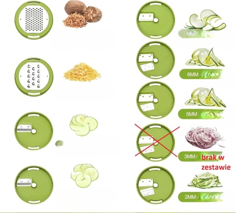 8 W 1 spiralizer tarka SPIRALNA KRAJALNICA DO WARZYW TEMPERÓWKA 8 OSTRZY 8 W 1 spiralizer tarka SPIRALNA KRAJALNICA DO WARZYW TEMPERÓWKA 8 OSTRZY