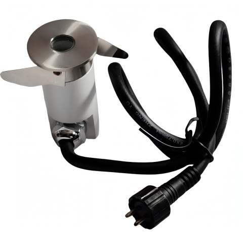 Lampa do zabudowy okrągła 1 biała dioda LED IP67 stal
