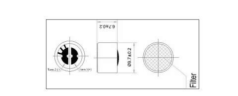 Mikrofon uniwersalny 9,7x6,7mm lutowany 17 szt KPCM-G97H67-41DB-1165 Mikrofon uniwersalny 9,7x6,7mm lutowany 17 szt KPCM-G97H67-41DB-1165