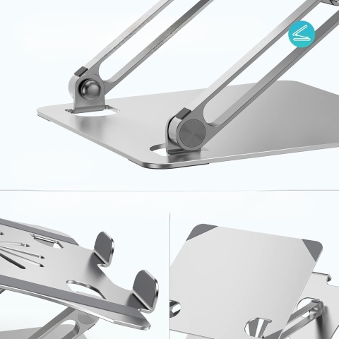PODSTAWKA STOLIK POD LAPTOPA SOLIDNY SKŁADANY ALUMINIOWY uchwyt 10-17 cali PODSTAWKA STOLIK POD LAPTOPA SOLIDNY SKŁADANY ALUMINIOWY uchwyt 10-17 cali