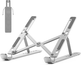 KOMPAKTOWA przenośna składana podstawka pod laptopa 6 poziomów uchwyt aluminium