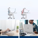 KOMPAKTOWA przenośna składana podstawka pod laptopa 6 poziomów uchwyt aluminium