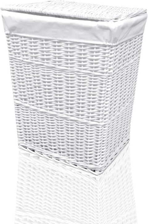 KUFER WIKLINOWY KOSZ NA PRANIE BIAŁY 50 L ORGANIZER POJEMNIK