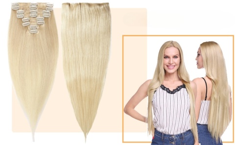 włosy naturalne ludzkie blond clip-in spinki klipsy pasma zagęszczenie przedłużenie włosy naturalne ludzkie blond clip-in spinki klipsy pasma zagęszczenie przedłużenie