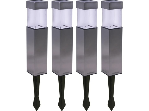 Oświetlenie zewnętrzne LED Duracell GL004NP4DU lampa solarna metal szkło Oświetlenie zewnętrzne LED Duracell GL004NP4DU lampa solarna metal szkło